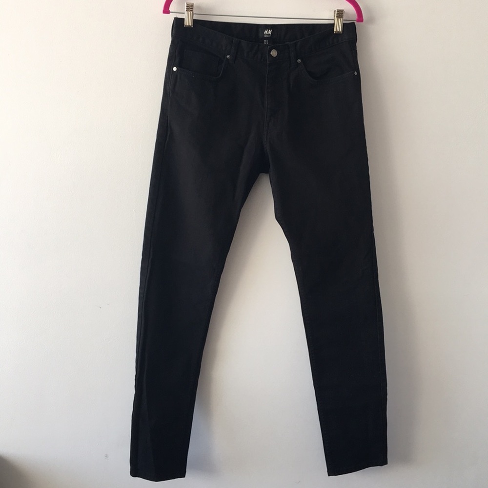 H&M Skinny Fit Mid Rise Black Jeans